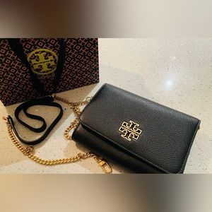 Tory Burch Black Leather Crossbody Bag